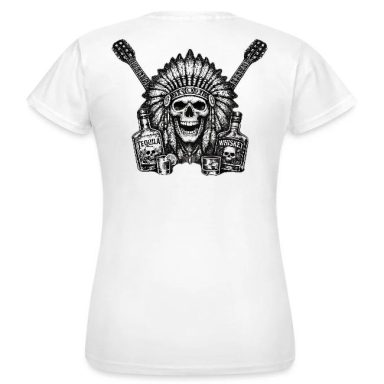 BUCKLE N BOOTS SKULL Design White